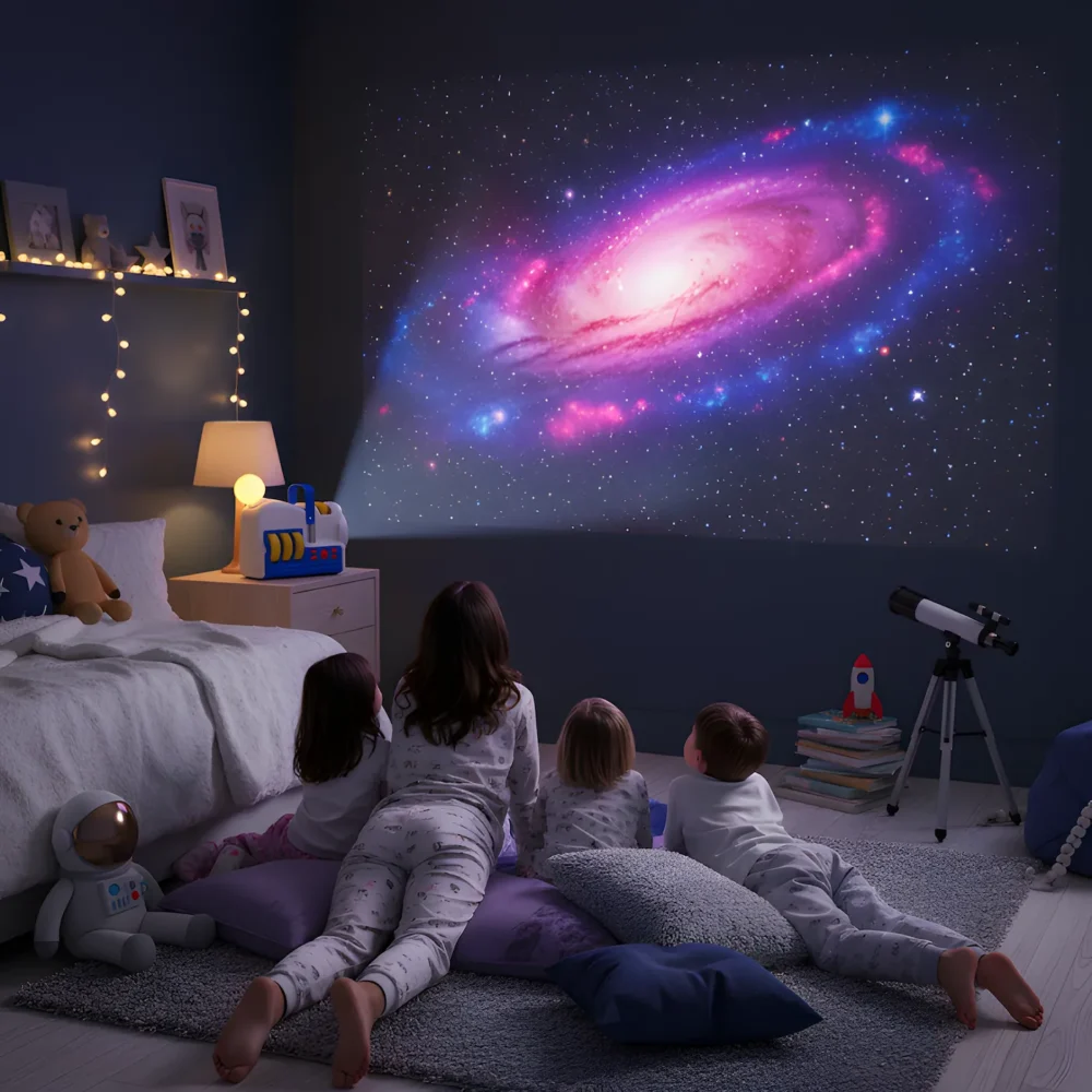 light-projector-kids-galaxy-bedroom